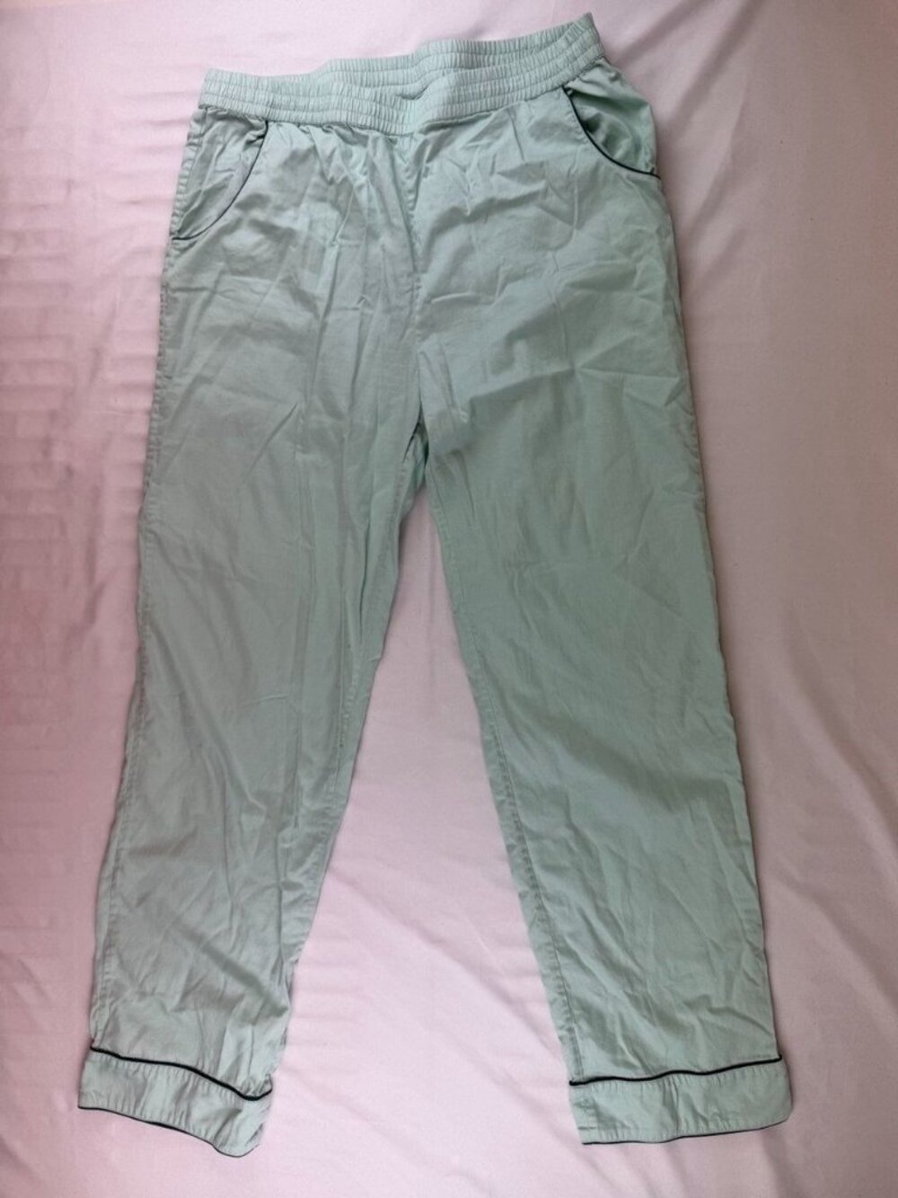 LAKE Pajamas Long Sleeve Pants Set Size Medium in Light Mint Green - Picture 10 of 15